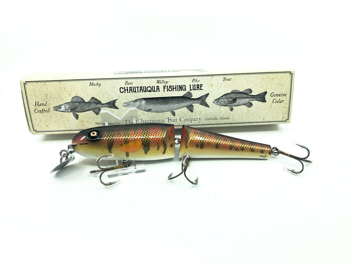Jointed Chautauqua 8" Minnow Musky Red Perch Custom Color