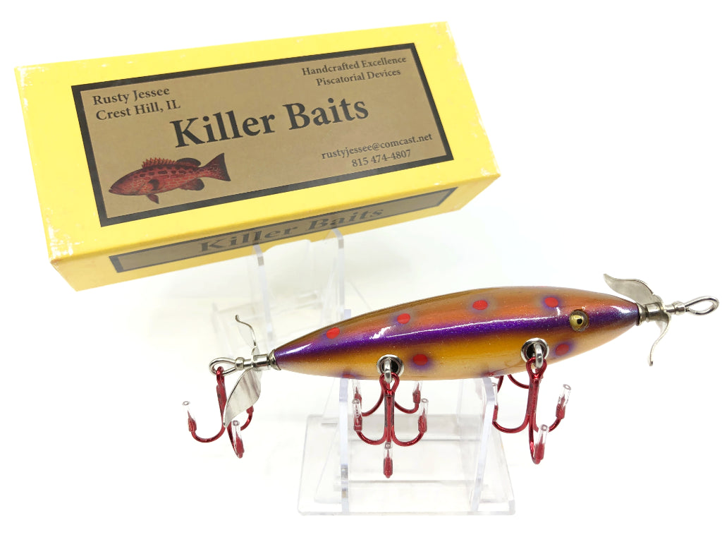 Rusty Jessee Killer Baits Model 150 Minnow in Purple Pearl Spot Color 2016
