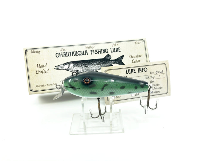 Chautauqua Wooden Wiggler Spotted Bass Color C.C.B.Co Factory Lip