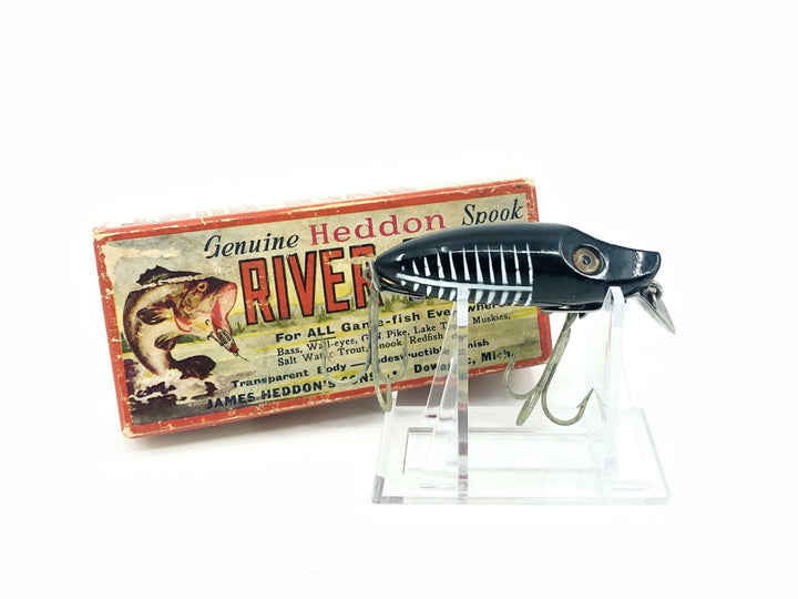Heddon River Runt Spook Sinker 9110-XBW Black Shore Minnow Color with Early Box