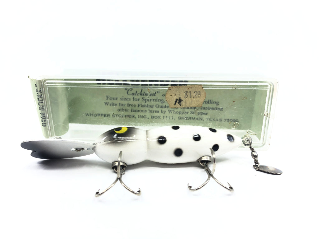 Whopper Stopper Hellbender 914 White with Black Dots with Box