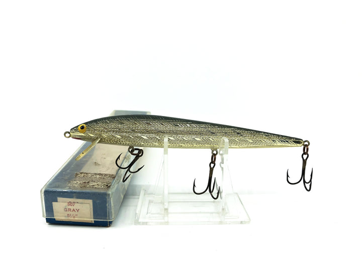 Vintage Rebel Floating Minnow F300 Gray Discontinued Color with Flag Box