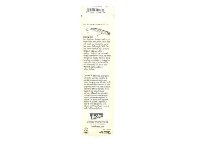 Heddon Original Zara Spook NP Nickel Plated Color New on Card