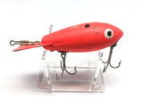 Vintage Wooden Bomber 400 in Fluorescent Orange Color FO Fishing Lure