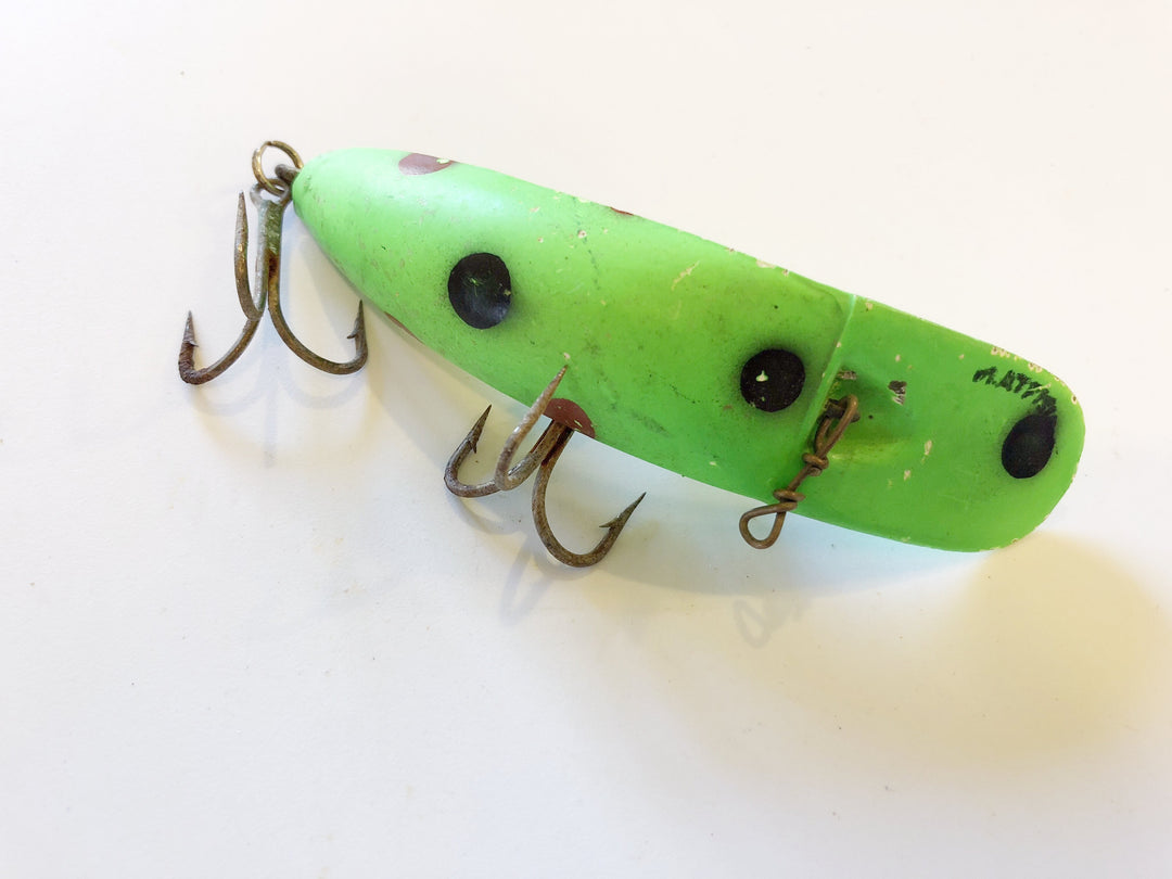 Helin M2 Musky Lure Flatfish Green with Dots
