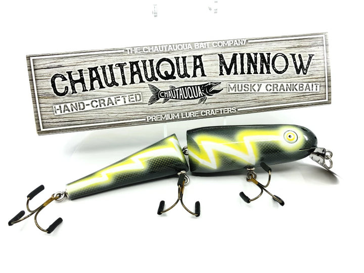 Jointed Chautauqua 8" Minnow Musky Lure Special Order Color "Purple Bolt"
