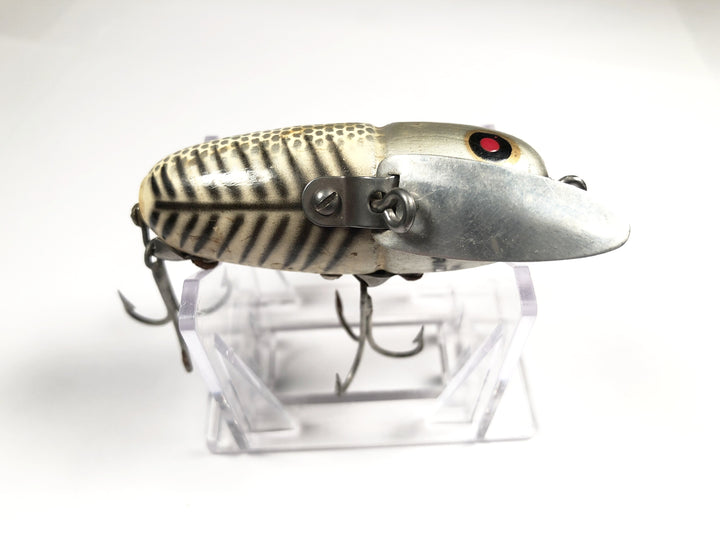 Heddon Crazy Crawler 2120 Wooden Lure in Silver Shore Minnow Color