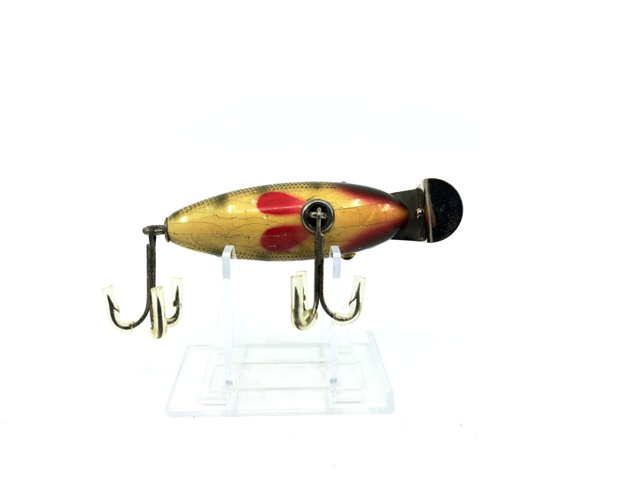 Creek Chub 200 Baby Wiggler in Perch Color 201 Wooden Lure Glass Eyes