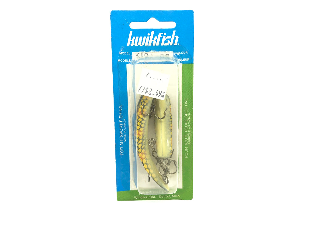Kwikfish Jointed K10J PS Color Perch Scale New on Card Old Stock