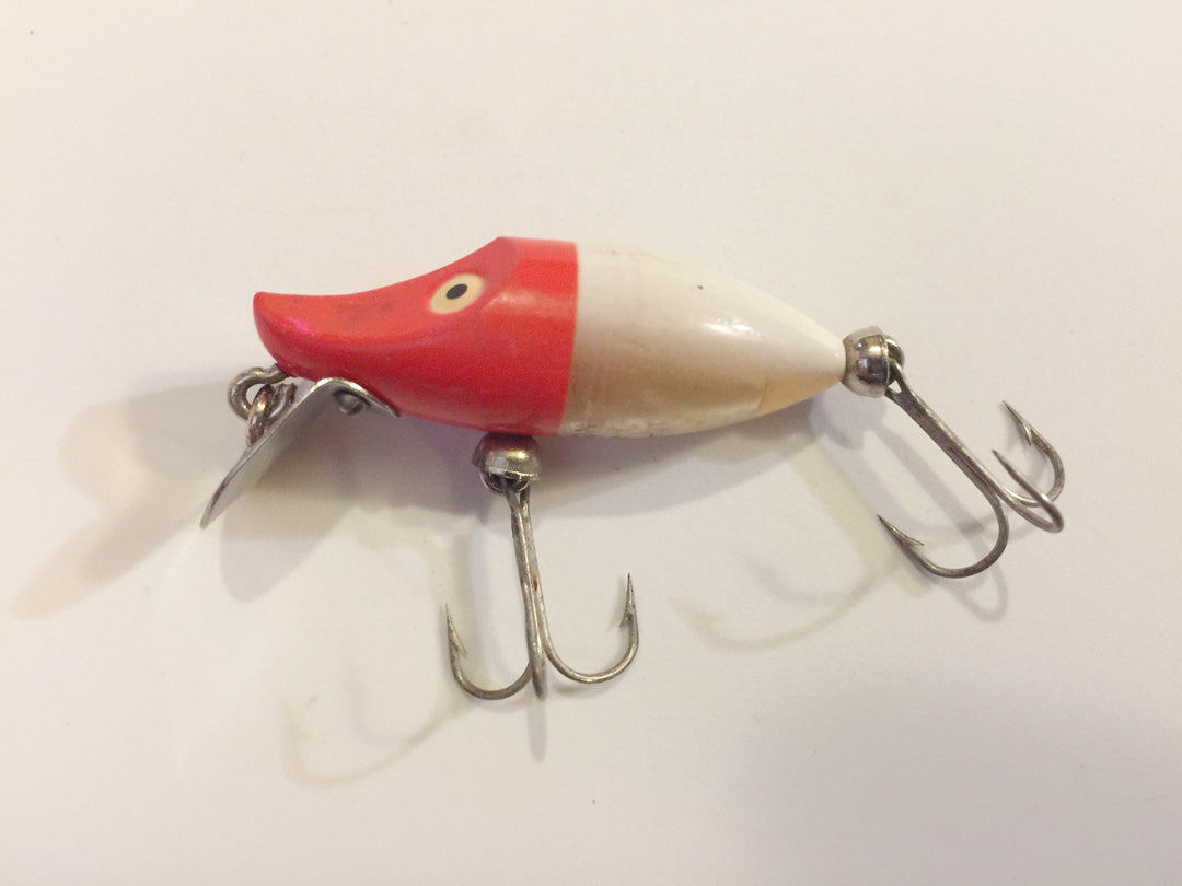 Heddon Tiny Runt Red Head White and Clear Body