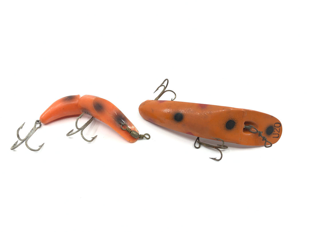Lot of Orange Baits Helin Flatfish U20 and Voo-Doo Lure