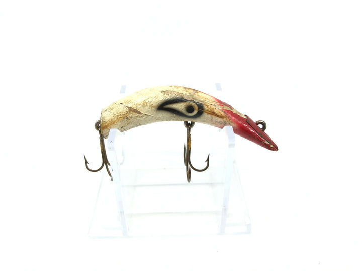 Kautzky Lazy Ike 2 Red and White Wooden Lure Warrior