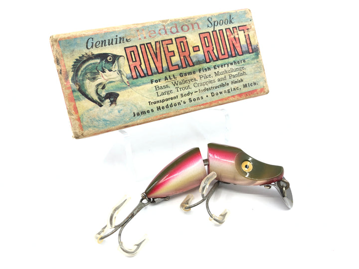 Heddon Jointed River Runt 9330 RB Rainbow Color with Box