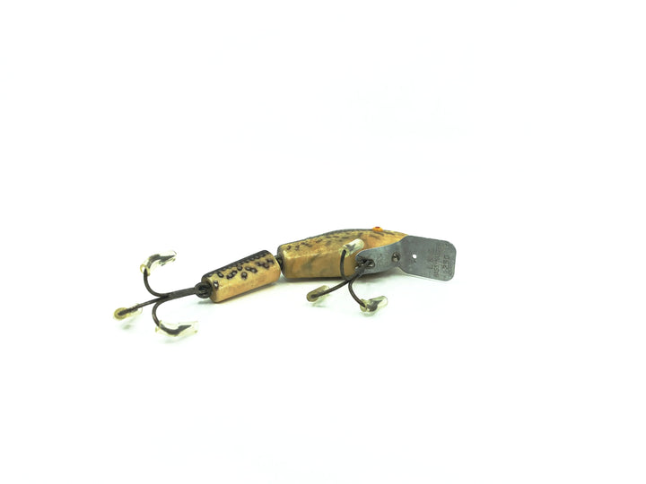 L & S Minnow Bass-Master Model 15, White Speckled Brown Color, Opaque Eyes