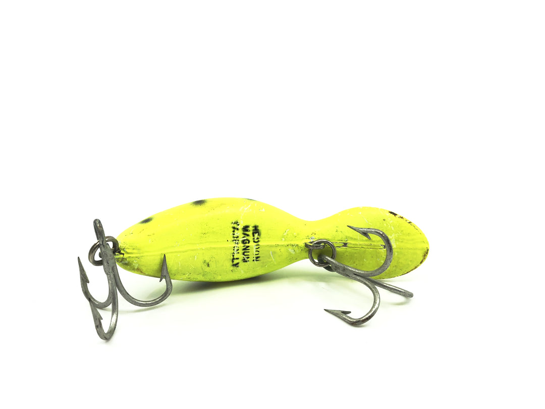 Heddon Magnum Tadpolly YFBS Yellow Fluorescent Black Dots Color