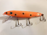 Bradrock Molly Bait 7 1/4" Musky Lure in a Orange with Spots Color