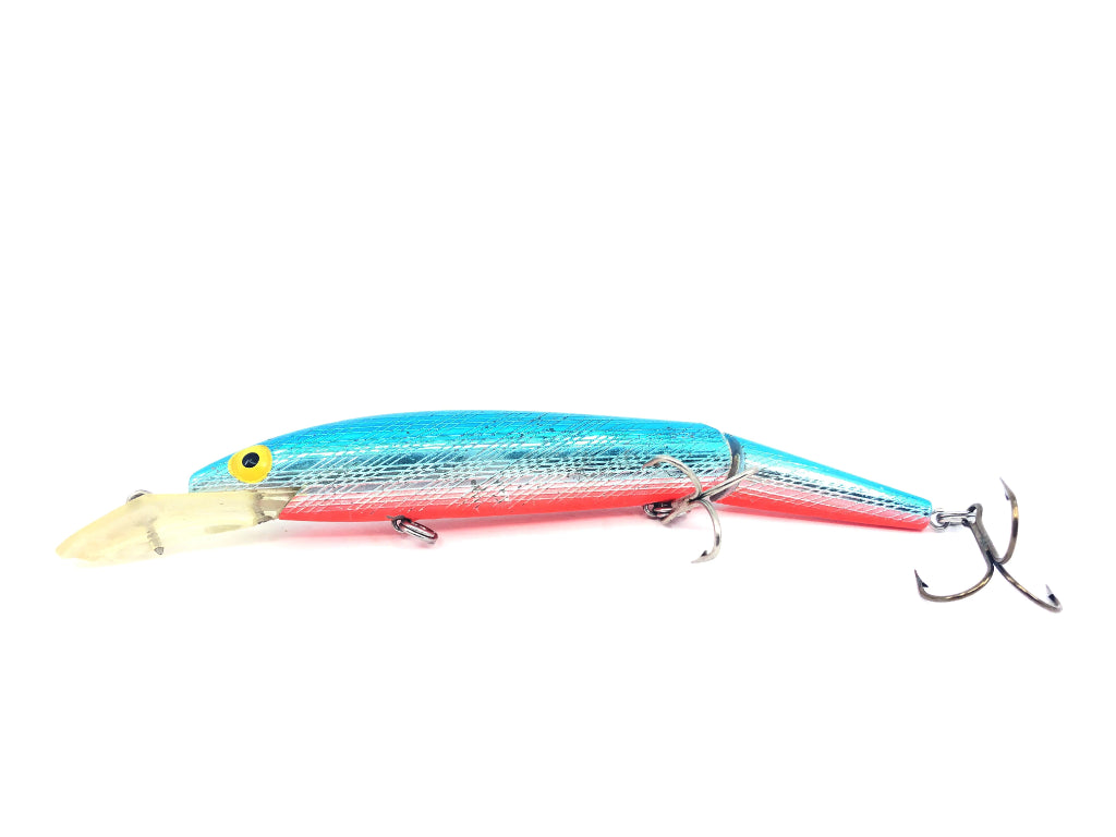 Rebel FTJ30SS Jointed Fastrac Minnow Blue and Orange Color