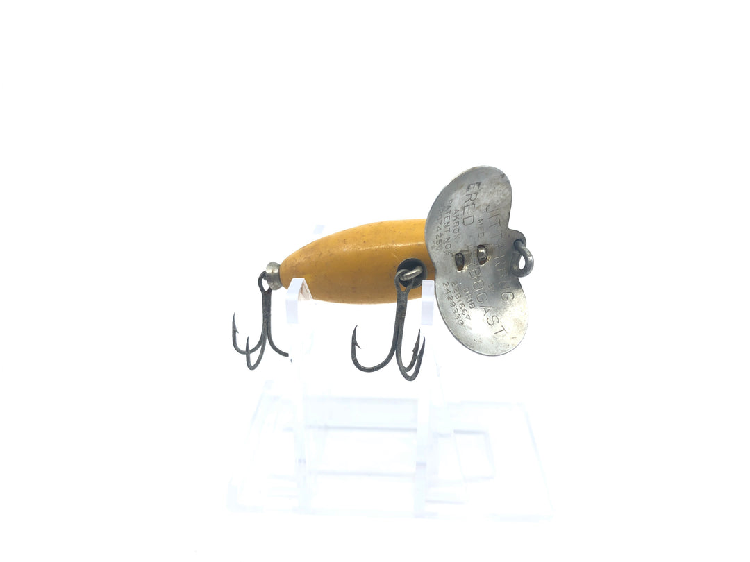 Arbogast Mini Jitterbug Silver Stripes and Yellow Color