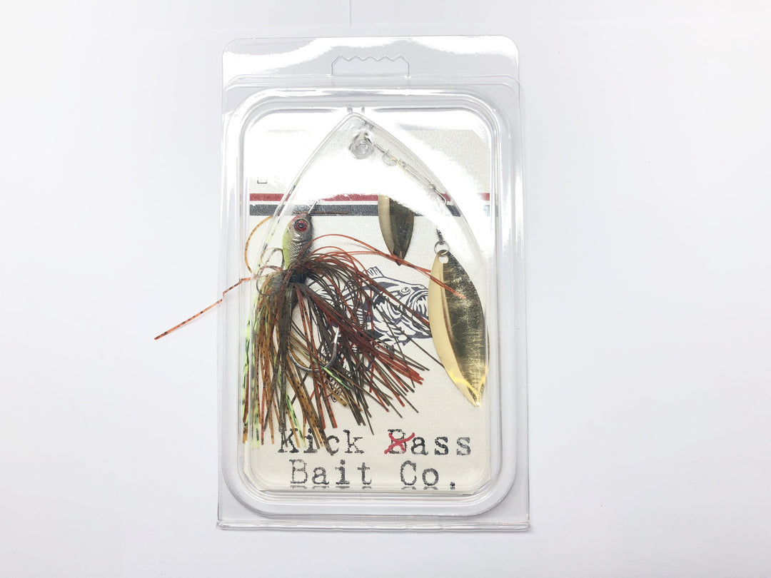 Kick Bass Bait Co 3/8 oz Spinnerbait in WL-Ozark Crawl Color