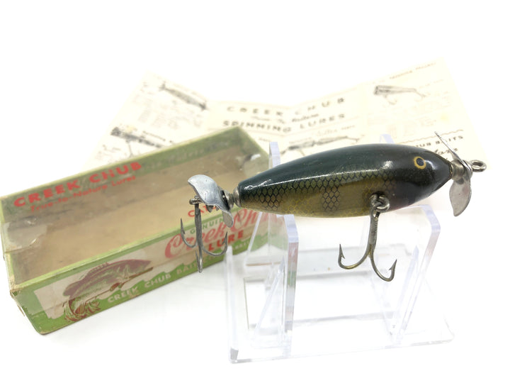 Creek Chub Wooden Spinning Injured Minnow Perch Scale with Box