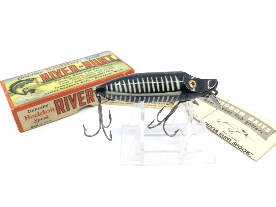 Heddon River Runt Spook Floater Black Shore with Box and Paperwork