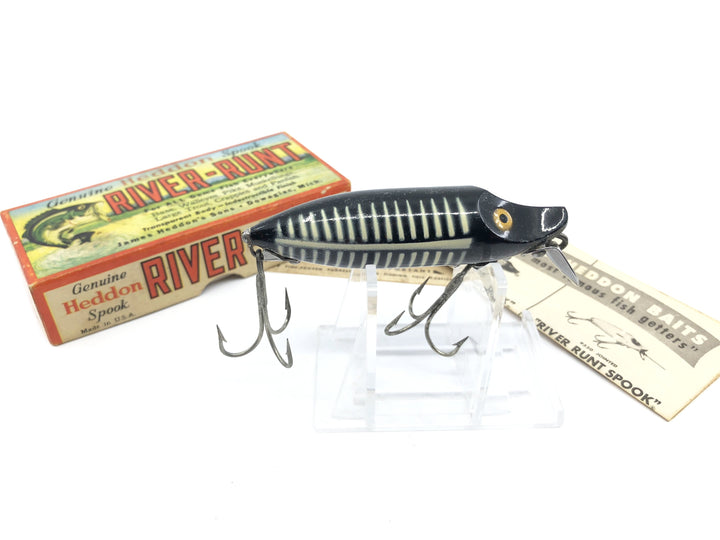 Heddon River Runt Spook Floater Black Shore with Box and Paperwork