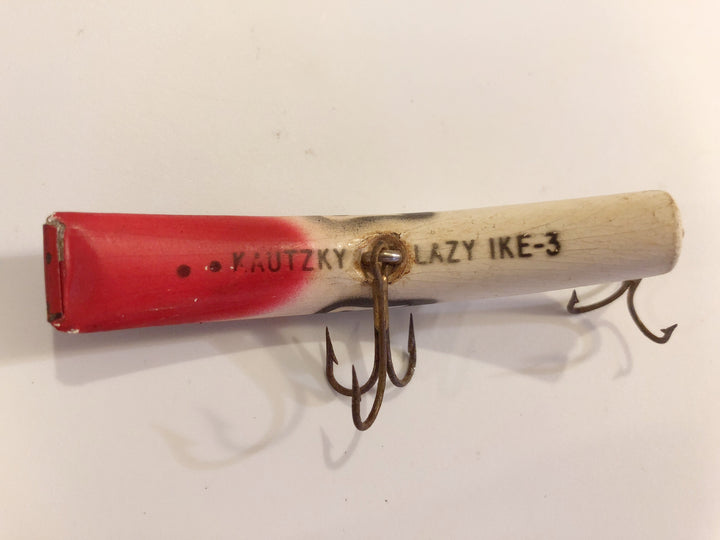 Kautzky Lazy Ike - 3 Red and White Wooden