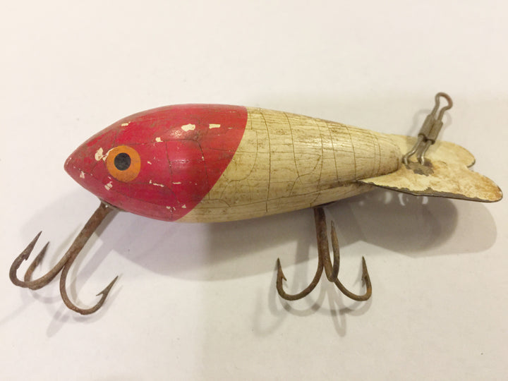Bomber Wooden Lure Red and White