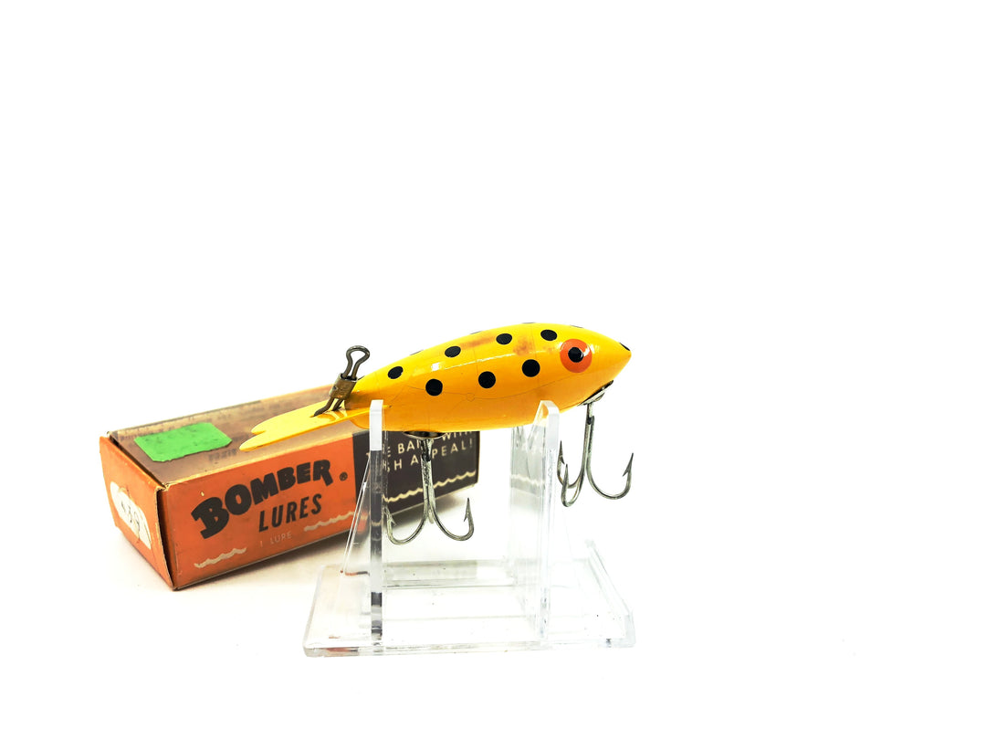 Vintage Wooden Bomber 439 Yellow Black Dots Color with Box