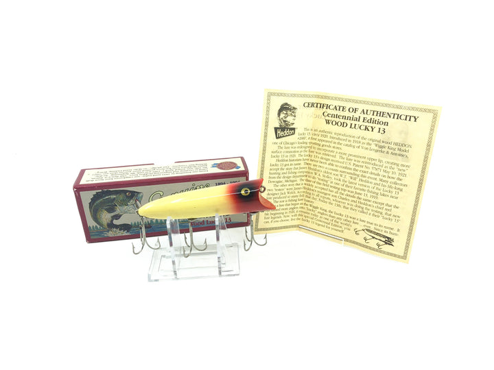 Heddon Centennial Edition Wood Lucky 13 New in Box NO. X2500W-RH