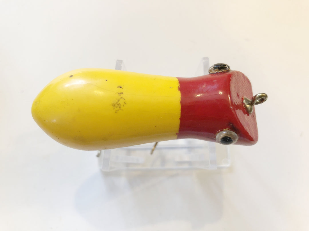 Folk Art Swimming Mouse Yellow and Red