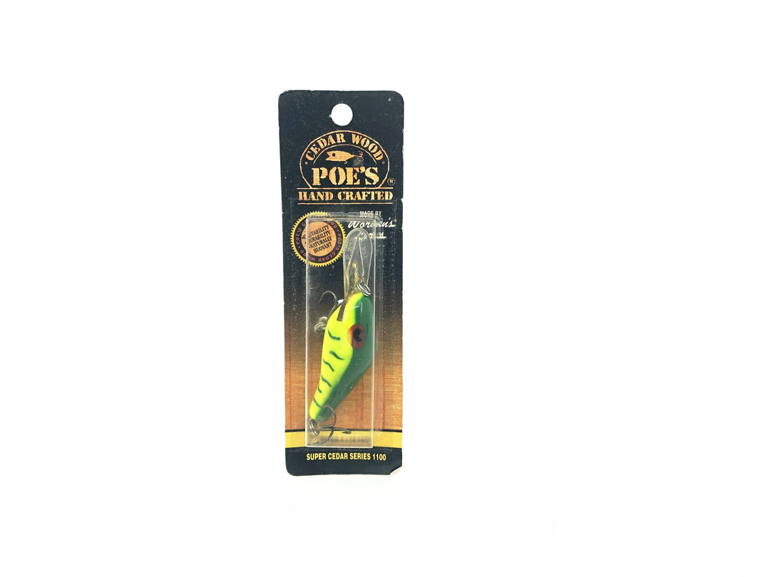 Poe's Super Cedar Series 1100 Chartreuse/Green Back Color on Card
