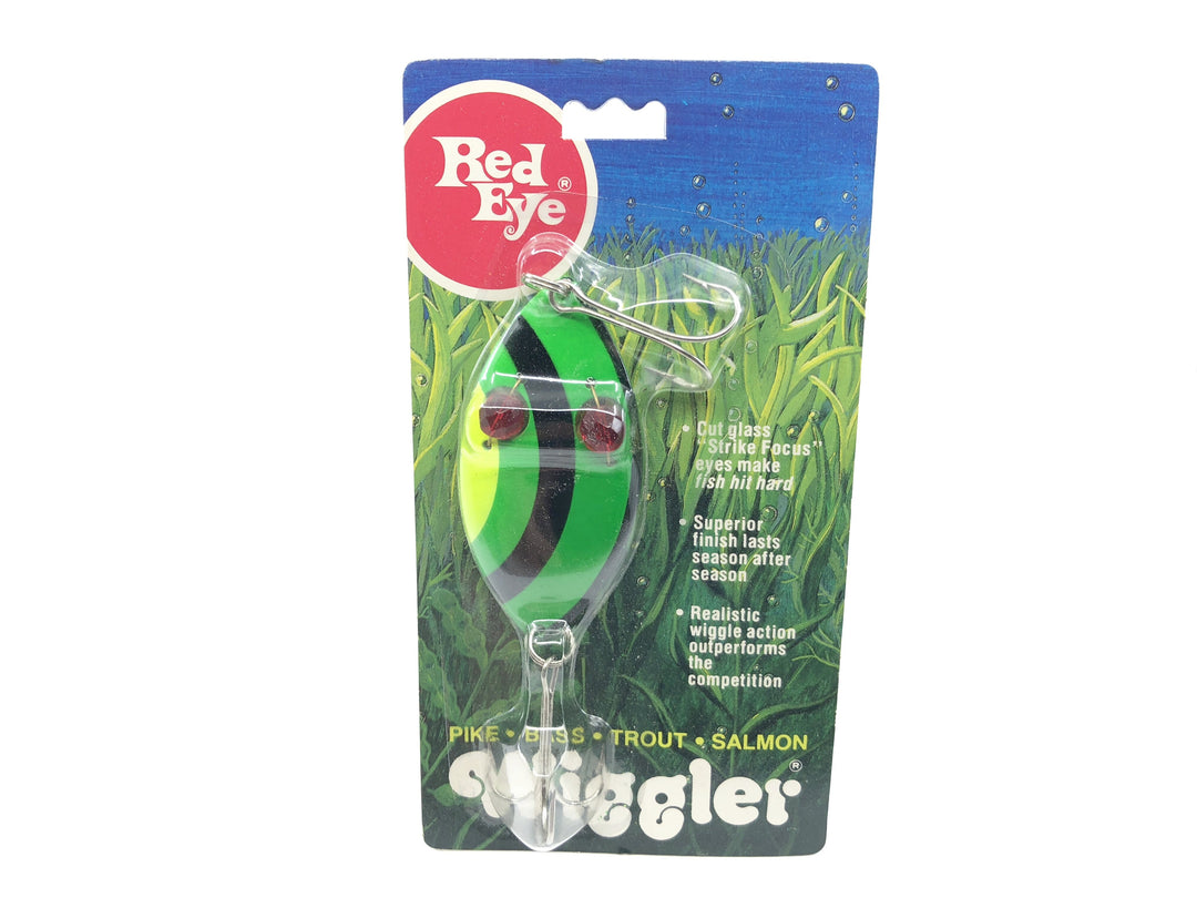 Eppinger Red Eye Wiggler 1 oz Green Black Chartreuse Color New on Card