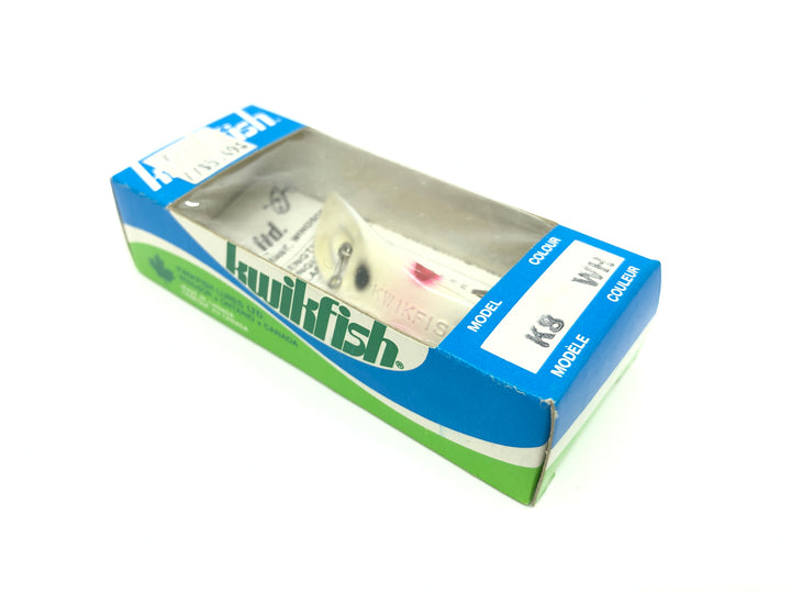 Kwikfish K8 WH White Red and Black Spots Color New in Box Old Stock