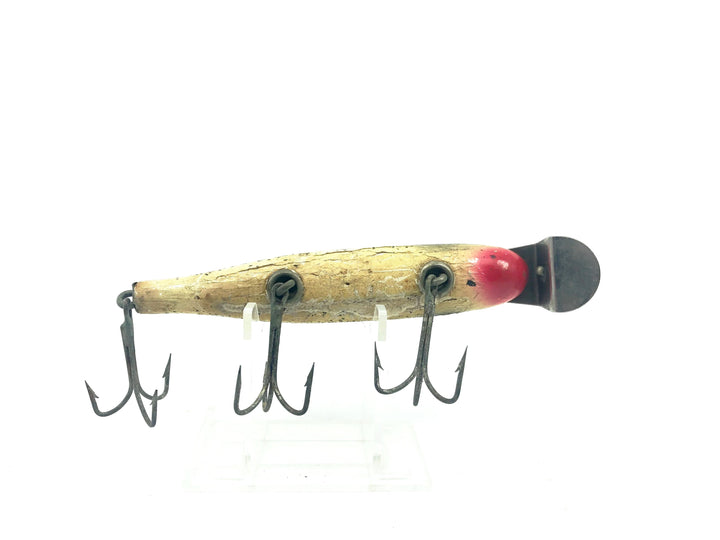 Vintage Creek Chub 700 Pikie Minnow Glass Eyes Silver Flash 718 Color Wooden Lure