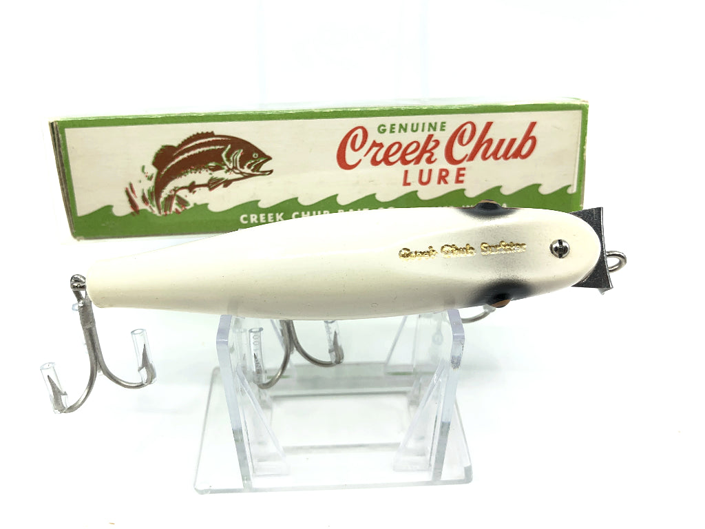 Creek Chub Surfster 7212 White with Black Eye Shadow Color with Box