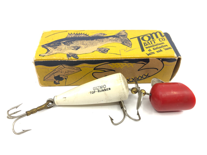 Tom Bait Co Gizmo Lure with Box Red and White