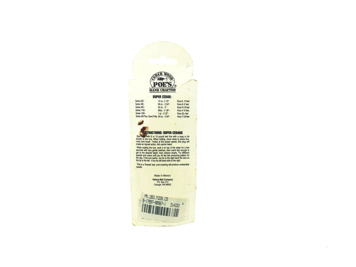 Poe's Super Cedar Series 200 Blue Flitter Color on Card