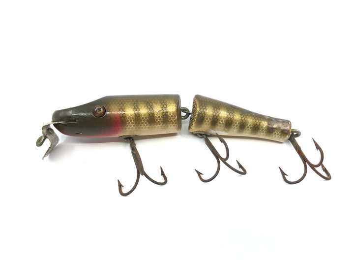 Creek Chub 2600 Jointed Pikie Minnow in Pikie Color Wooden Lure Glass Eyes