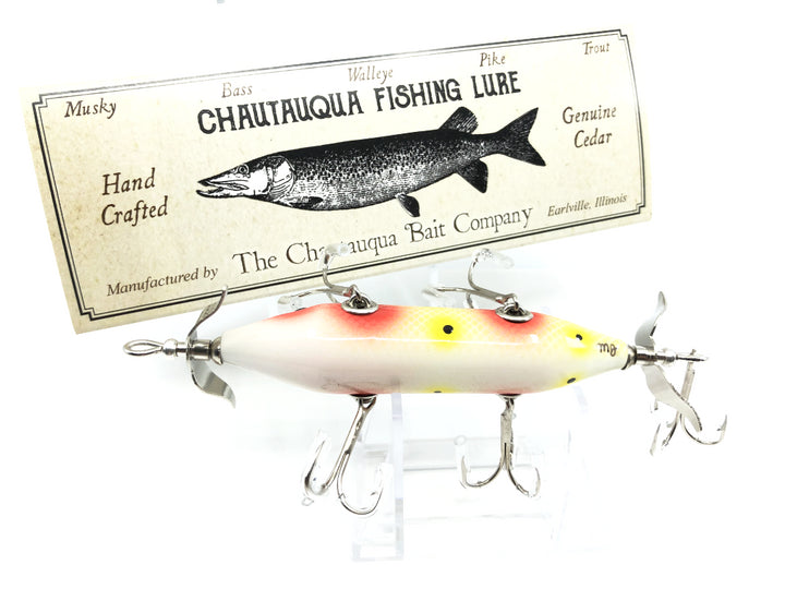 Chautauqua Special Order Wooden 5 Hook Minnow in Strawberry Color