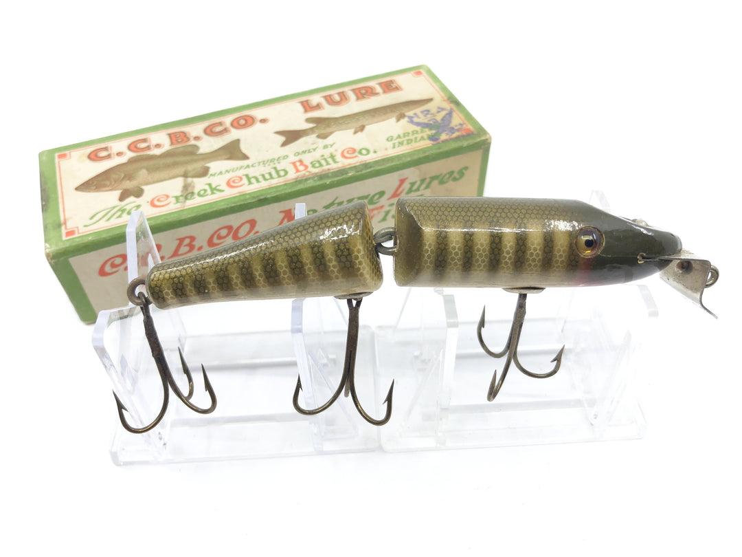 Creek Chub Jointed Pikie 2600 in NRA Two Piece Cardboard Box Wooden Lure GE