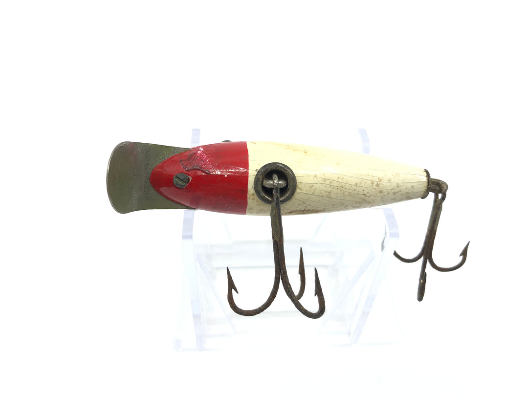 Shur-Strike Baby Pikie Red and White Color Wooden Lure Glass Eyes