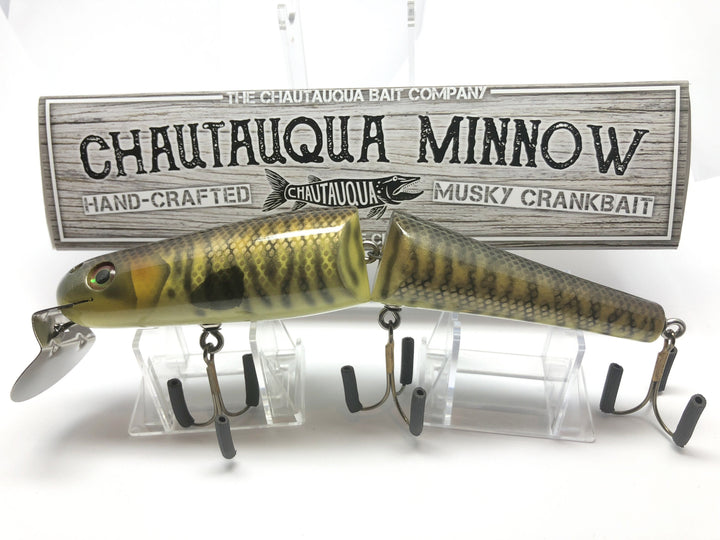 Jointed Chautauqua 8" Minnow Musky Lure Special Order Color "HD Tiger Walleye"