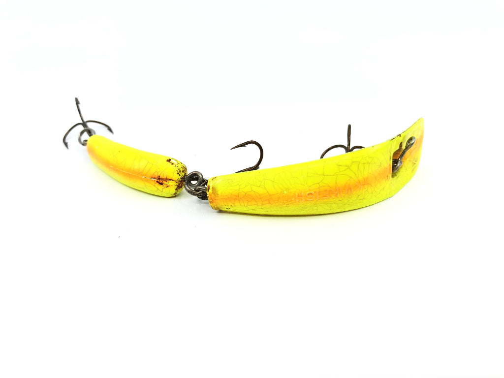 Kwikfish Jointed K10J OCH Chartreuse with Orange Fluorescent Stripes and Black Eyes