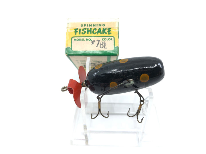 Helin Fishcake #7 Black with Orange Dots New in Box New Old Stock Great Condition