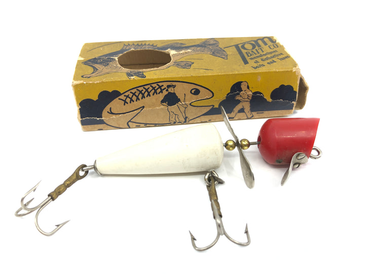Tom Bait Co Gizmo Lure with Box Red and White