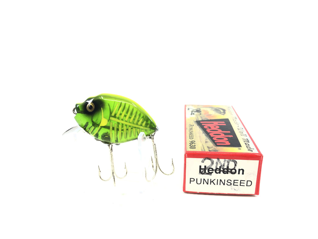 Heddon 9630 2nd Punkinseed X9630XGY Spook-Glow, Green Yellow Color New in Box