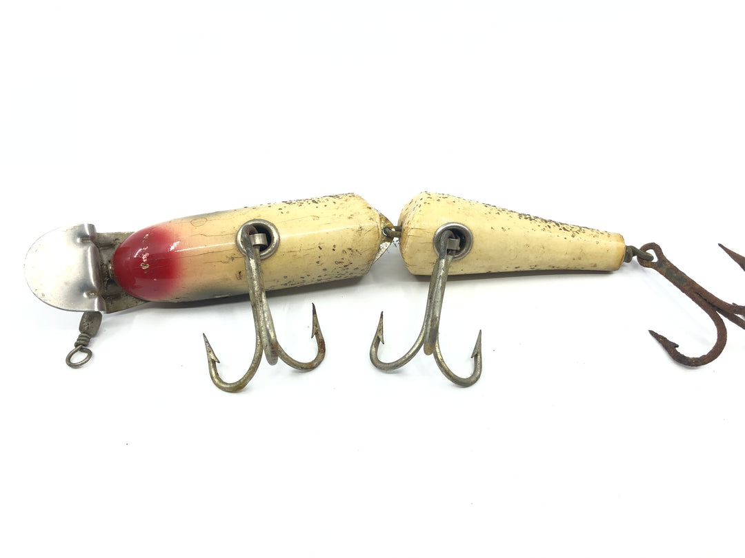 Creek Chub 3000 Jointed Husky Pikie in Silver Flash Color 3018 Glass Eyes Wooden Lure