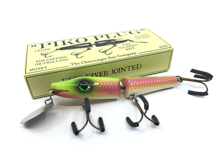 Jointed Chautauqua Piko Plug Lure Special Order Color "Rainbow Fire"