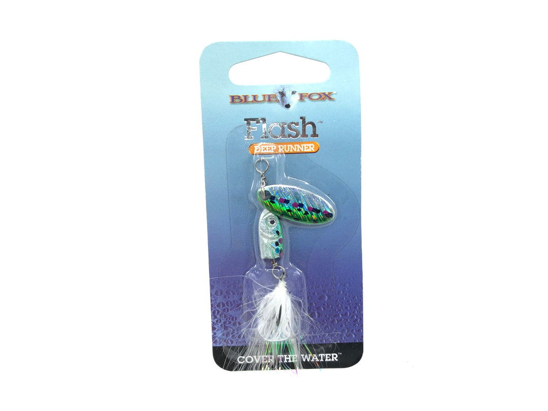 Blue Fox Flash Deep Runner New on Card Old Stock 1/8 Rainbow Trout